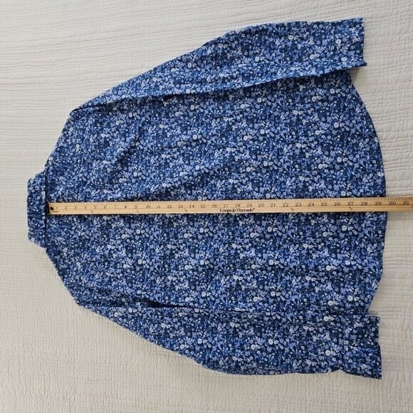 Blue Floral Shirt Men's L Slim Fit Long Sleeve Button-Down NEW Goodfellow NWT - Picture 14 of 15